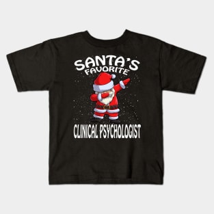 Santas Favorite Clinical Psychologist Christmas Kids T-Shirt